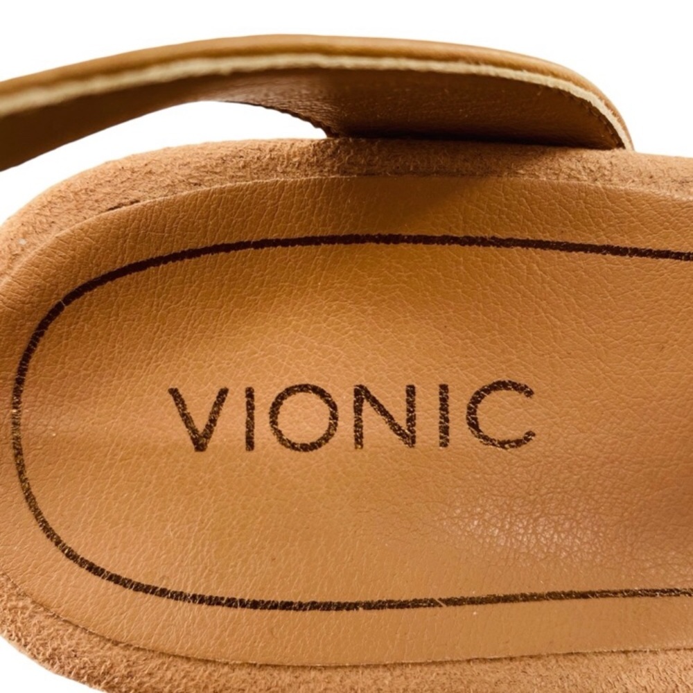 Vionic Day Faye Leather T-Strap Clog 8 Nib - image 8
